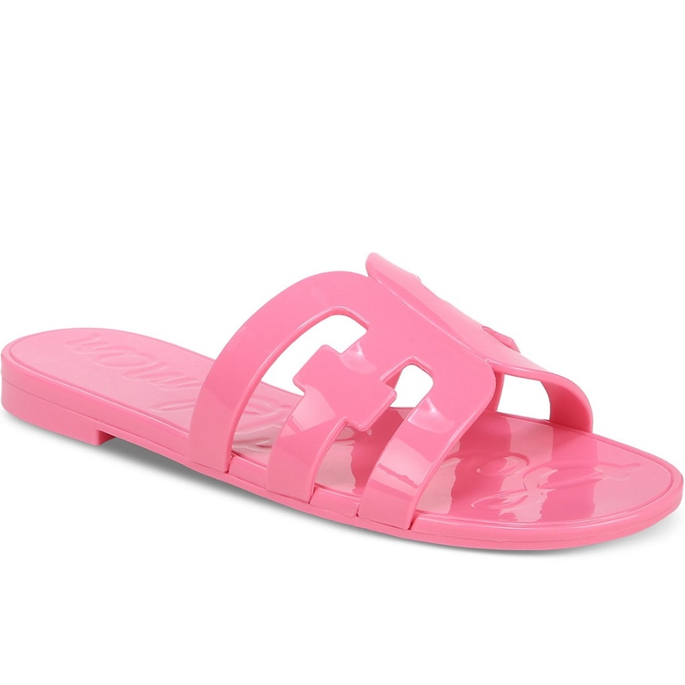Sam Edelman Women's Bay Logo Emblem Jelly Slide Sandals